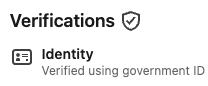 A LinkedIn verification panel showing identity verification